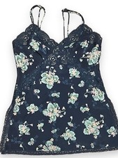 Vintage Christian Dior Lingerie, Blue Floral Small, Union Tag 70  s.