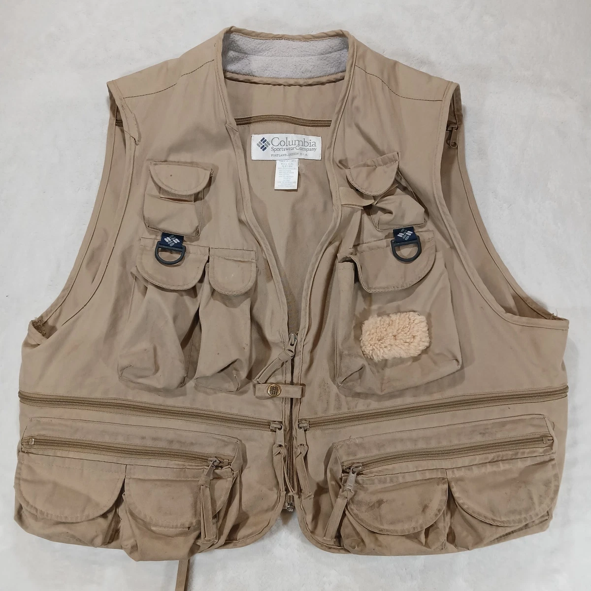 Gilet De Pêche Columbia Titanium Homme XL - Beige Multi-poches - Omni-Dry