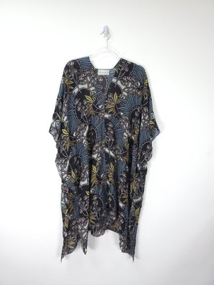 One Hundred Stars Shirt One Size Deko Gänseblümchen grau Kaftan Bluse leichtes Oberteil