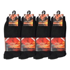 12 Pairs Men's Long Thermal Socks, Outdoor Warm Work Boot Socks, 6-11 UK