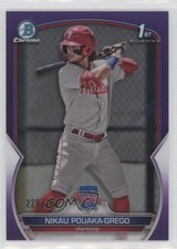 2023 Bowman Chrome Prospects Purple Refractor 229/250 Nikau Pouaka-Grego 0zb7