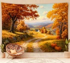 Autumn Nature Landscape Fall Forest Tapestry Wall Hanging Bedroom Dorm Decor
