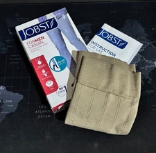 Jobst For Men Compression Socks 20-30 Mmhg Knee High Closed Toe Khaki XL 113127