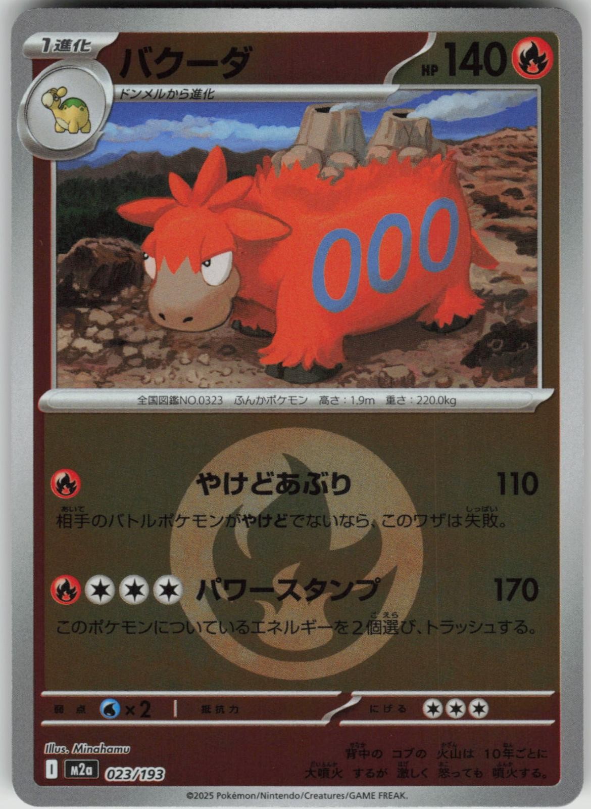 Camerupt (Energy Symbol Pattern) 023/193 Holo MEGA Dream ex Pokemon Japanese NM