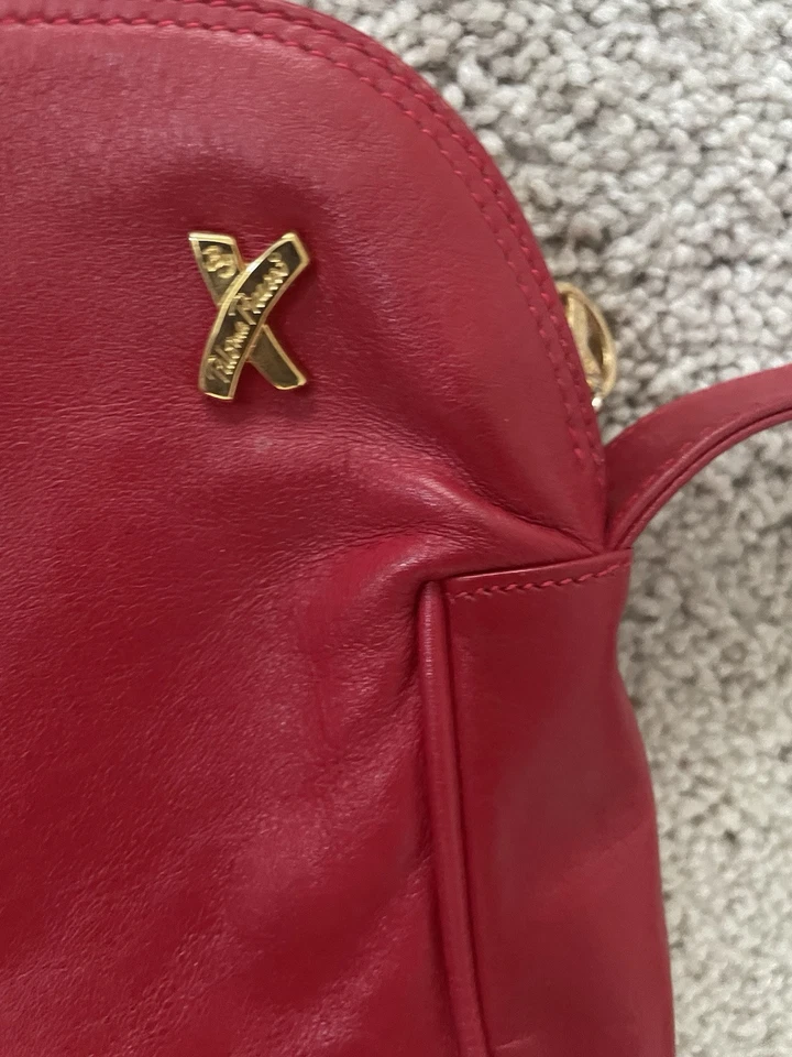 Cartera Bandolera Diseñadora Paloma Picasso Cuero Rojo Para Mujer Rara De Colección XXX Foto 3 de 4
