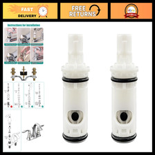 Faucet Cartridge Replacement Kit for Moen Two Handle Faucets - 2 Pack, Repair Pa
