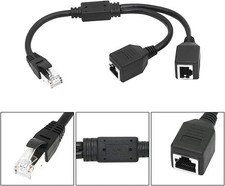 RJ45 Splitter Adapter 1 to 2 Ways CAT 7 6 5 LAN Ethernet Cable Connector