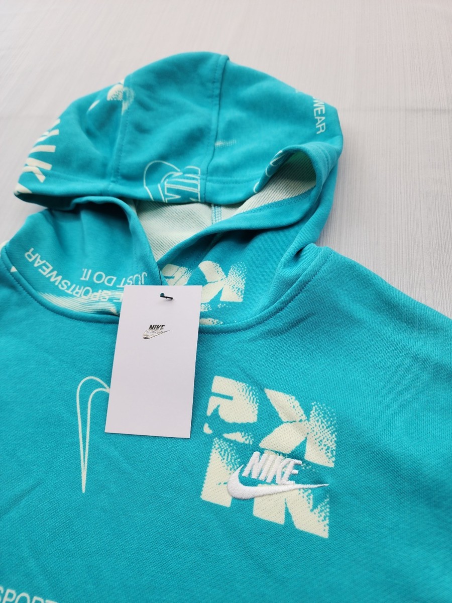 NEW Nike Sportswear Boys YOUTH Size XL Hoody Hoodie Blue Green