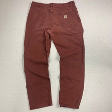 Vintage Distressed Red Burgundy Carhartt Work Pants - 36 - Y2K