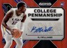 2023 Panini Prizm Draft Williams Rookie College Penmanship Red Prizm Auto #d/199