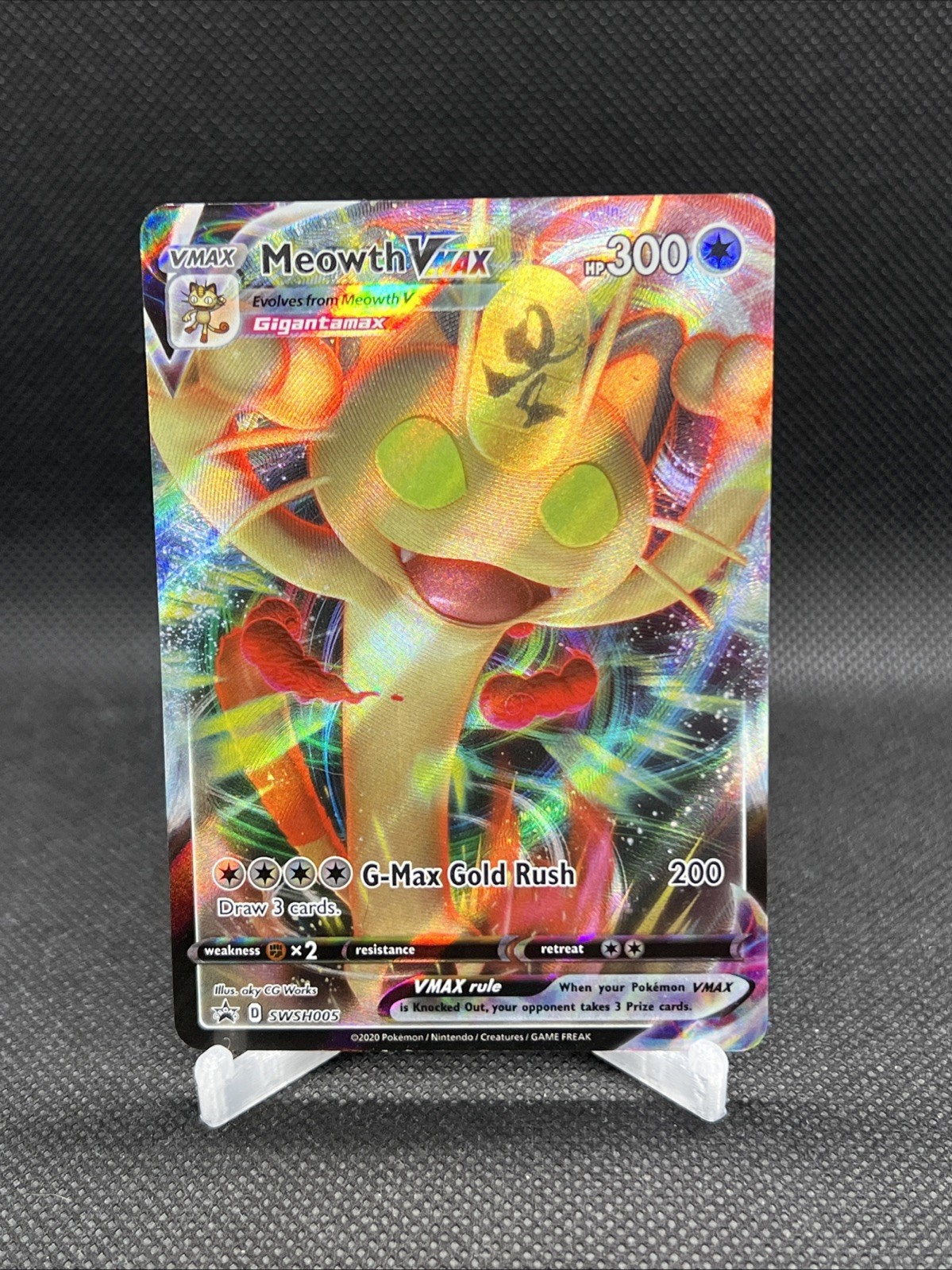 Meowth VMAX SWSH005 Promo Sword & Shield Pokemon TCG