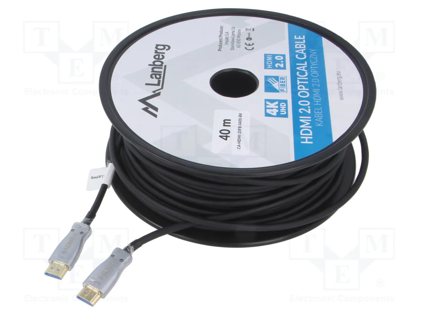Lanberg HDMI (Typ A) — HDMI (Typ A) (40 m), Videokabel, Schwarz, Silber - Bild 3