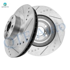 Front Drilled Slotted Brake Disc Rotors 293mm For 2002-2007 Subaru Impreza