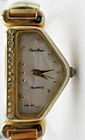 VTG PIERRE NICOL WATCH Gold Tone stretch bracelet styl band NOT WORKING BATTERY?