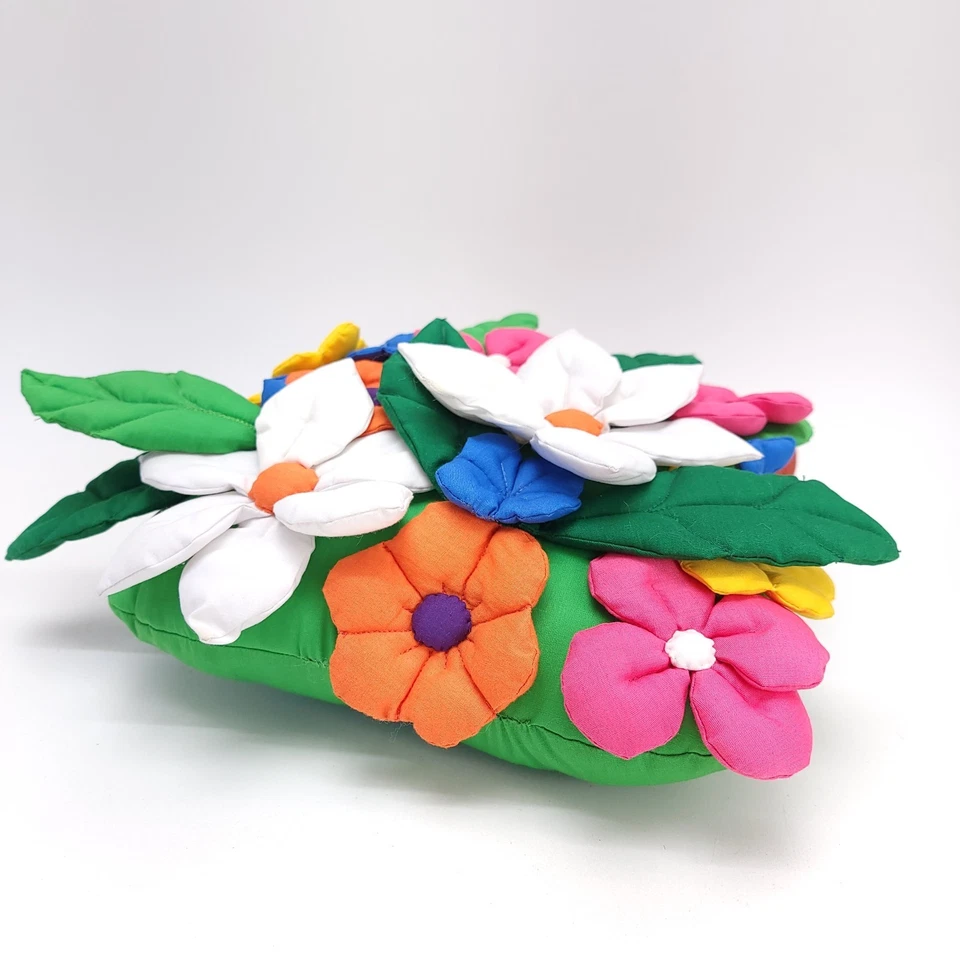 Almohada Decorativa Casa de Sombrero Kitsch Primavera Verano Flores Floral 3D Foto 2 de 4