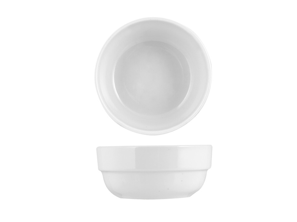 Stackable White Porcelain Cup 12.5 Cm