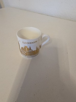 Harrods Tasse Mug 89ml   London  Espresso Gold Sammlerstück! 