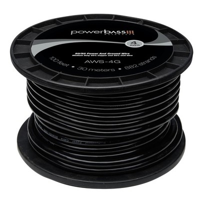 PowerBass AWS-4G - 4 Gauge 100 Feet Ground Wire Spool