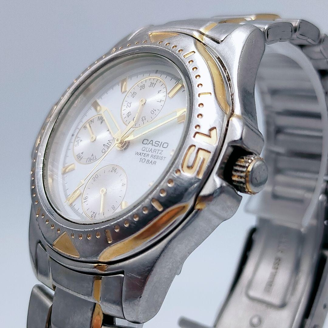 Casio MTD-1046 3-Hand Multi-Function Silver Watch… - image 5