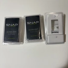 3 SNAP POWER GUIDELIGHT IN PACKAGE OUTLET WALL PLATE GUIDE LIGHT DUPLEX