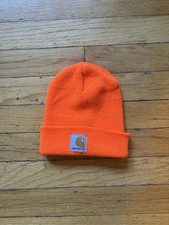 Small Carhartt Beanie Orange Children Women One Size