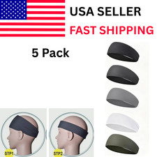 5 Pack Sports Headbands for Men  Women, Moisture Wicking Workout Sweatbands US