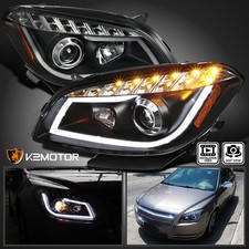 Black Fits 2008-2012 Chevy Malibu Led Strip Projector Headlights Lamp Leftright Black Fits 2008-2012 Chevy Malibu Led Strip Projector Headlights Lamp Leftright