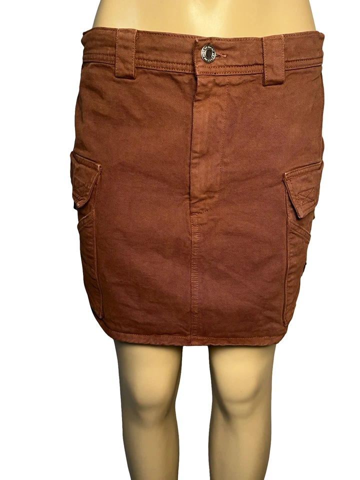 Юбка женская Heaven от Marc Jacobs большая коричневая грузовая мини P1000050 на молнии Fly - Изображение 2 из 4