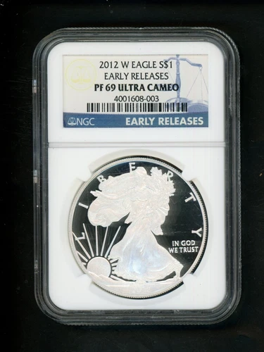 2012 W US American Silver Eagle $1 NGC PF69 Ultra Cameo Early Releases Spot Free