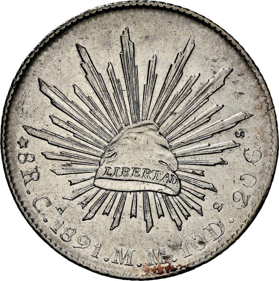 1891 CA MM MÉXICO 8 REALES CHIHUAHUA COMO NUEVO NGC SIN CIRCULAR DETALLES "LIMPIOS" #6900282-006 Foto 4 de 4