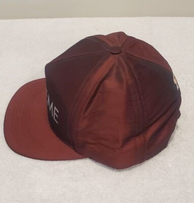 Supreme Box Logo Starter X Reflective Burgundy 5 Panel Camp Cap