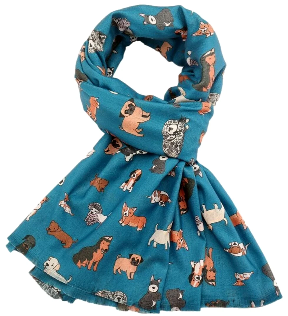 Dog Scarf Teal Blue Beagle Dalmatian Sausage Dogs Pug Chihuahua Corgi Alsatian