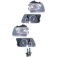 Halogen Scheinwerfer Set Rechts & Links H4 FüR Fiat Cinquecento Inklusive Lampen