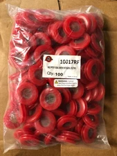 100 Red Poly Gladhand Seal W/ Integral Filter 10017RF Glad Hand