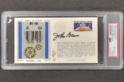 John Glenn signed 1978 Medal of Honor First Day Cover Envelope autograph PSA