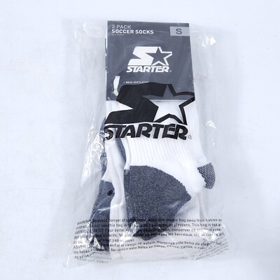 2 Pair Starter Mens Soccer Socks Size Small 