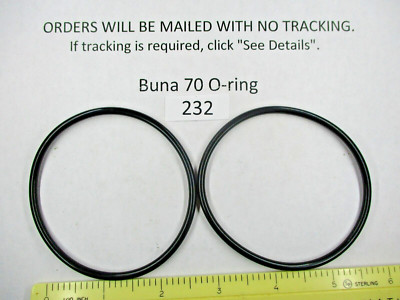 232 O-ring 2-3/4'' ID x 3'' OD x 1/8'' thick. Buna-70.   Quan 2.