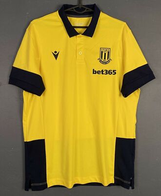 MENS MACRON FC STOKE CITY 2020/2021 TRAINING SOCCER FOOTBALL SHIRT JERSEY  SIZE M