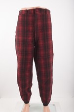 Vintage 1950s Woolrich Mens Hunting Pants Joggers Red Plaid Wool 34 Waist