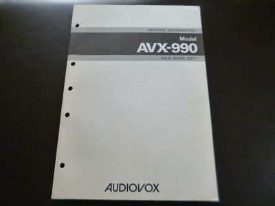 Original Service Manual Schaltplan   Audiovox AVX-990