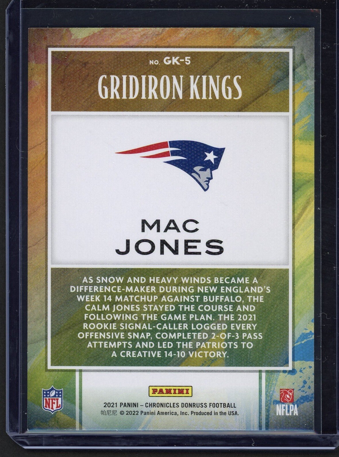 MAC JONES 2021 Panini Chronicles Donruss Rookie Gridiron Kings Pink