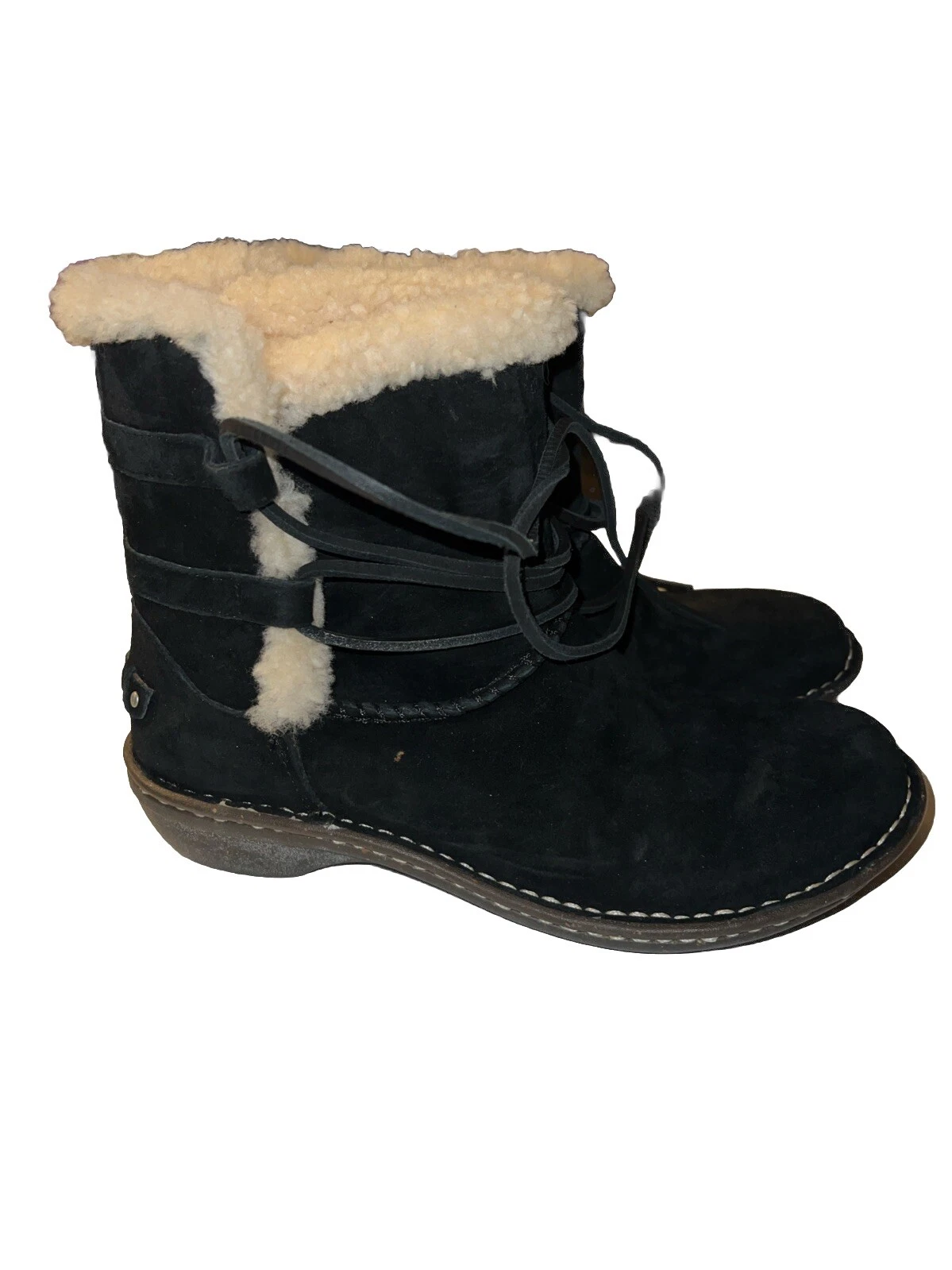 Stivali da donna Ugg Caspia neri in pelle di montone taglia US 7