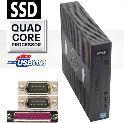 KLEINER COMPUTER DELL WYSE 08WF82 4xCore CPU GB SSD LPT PARALLEL 2x RS-232 V290