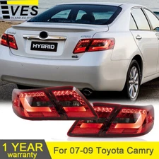 VLAND LED DRL Tail Lights For 2007-2009 Toyota Camry CE SE XLE Sedan Left+Right