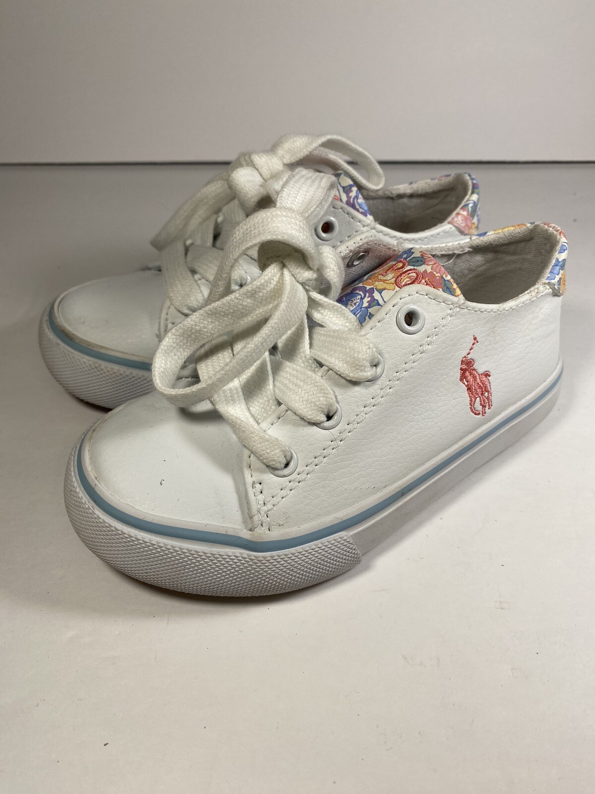 POLO Ralph Lauren Toddler Shoes Size 8 White Pink eBay