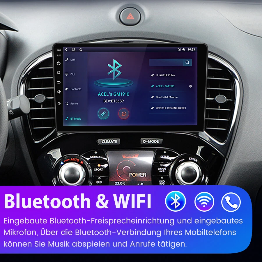 9" Android 14 Autoradio Für Nissan Juke 2010-2014 GPS Navi DSP Wifi BT DAB 1+32G - Bild 4 von 4
