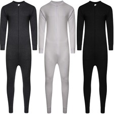 MENS ALL IN ONE UNDERWEAR THERMAL JUMPSUIT SET UNION ZIP SUIT BASELAYER NEW SIZE
