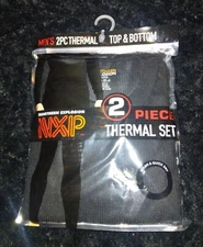 Northern Explosion Men's Black 2pc Thermal Set Top/Bottom Size XXL