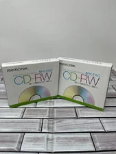 (2) Memorex 5-Pack High Speed CD-RW 12X 700MB 80 Min, Sealed, Compact Discs