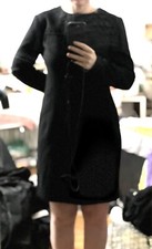 +J JIL SANDER x UNIQLO Rare STRUCTURED WOOL DRESS Size S UK 8-10 Black BNWOT